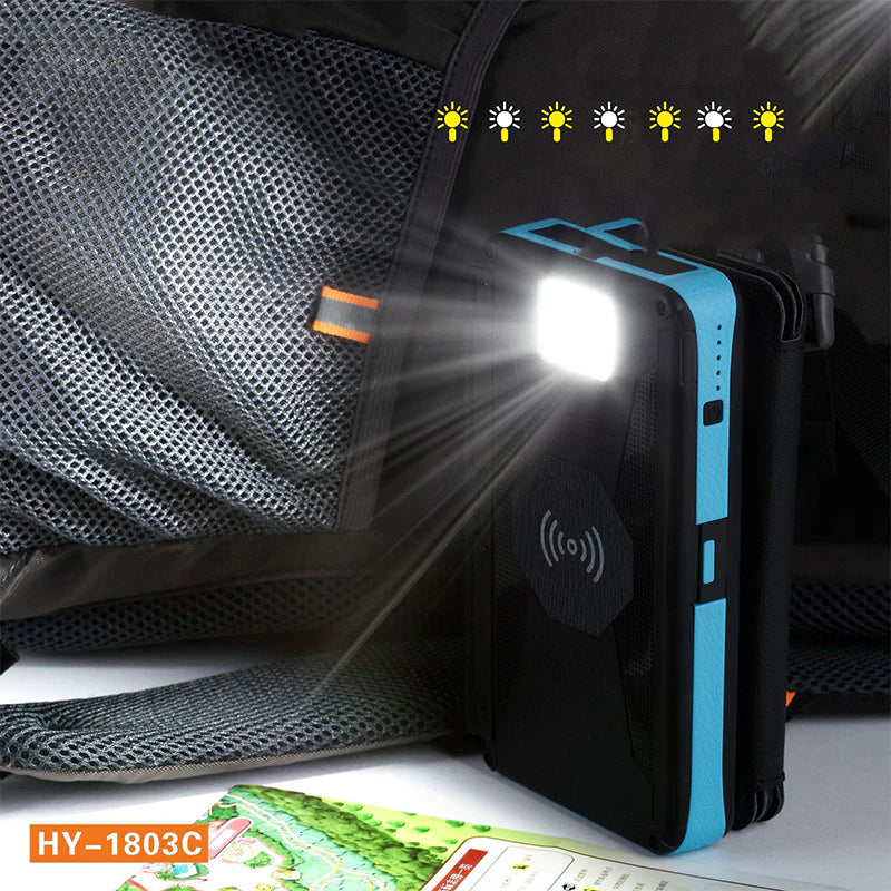 High-Capacity 20000mAh Magnetic Solar Power Bank - Ultimate Portable Charging Solution