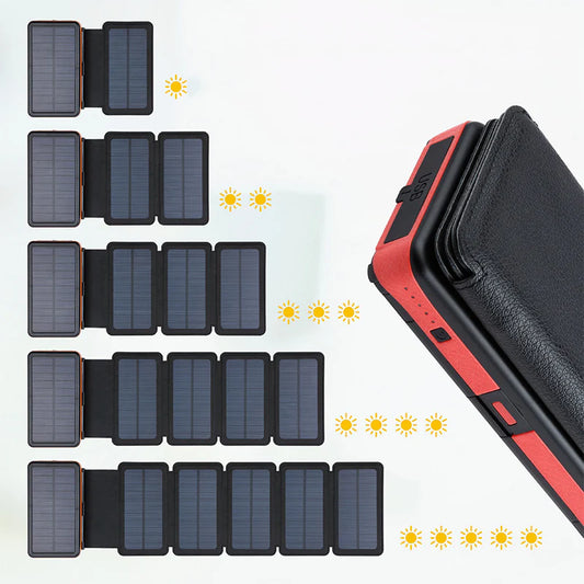 High-Capacity 20000mAh Magnetic Solar Power Bank - Ultimate Portable Charging Solution
