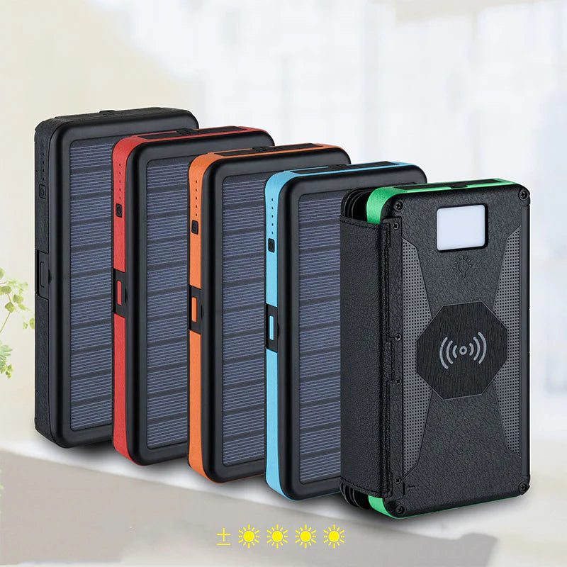 High-Capacity 20000mAh Magnetic Solar Power Bank - Ultimate Portable Charging Solution