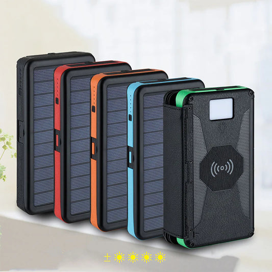 High-Capacity 20000mAh Magnetic Solar Power Bank - Ultimate Portable Charging Solution