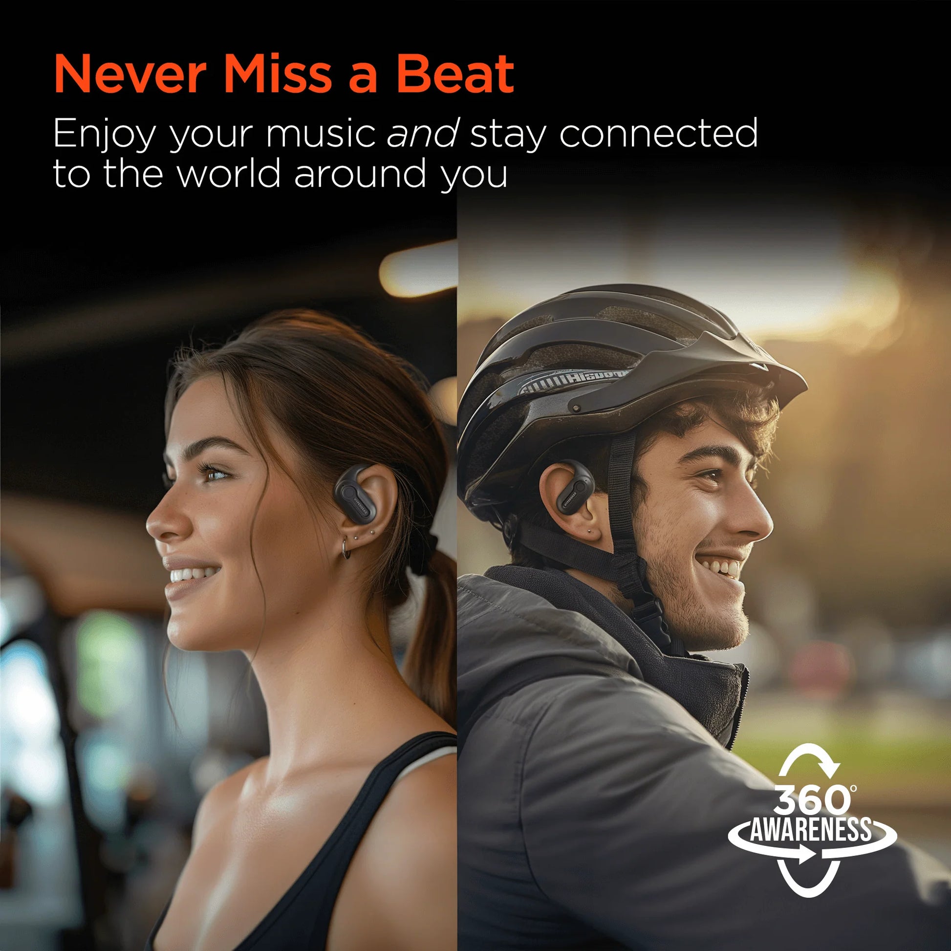 Experience Freedom with Hypergear Aeroflex 360 Open-Ear True Wireless Earbuds